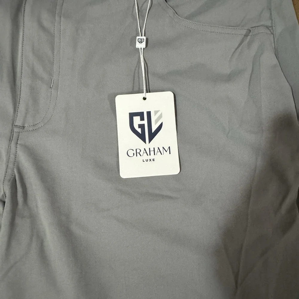 NWT Graham Luxe Cooper Shorts Dark‎ Grey Men's Size 40 Inseam 9